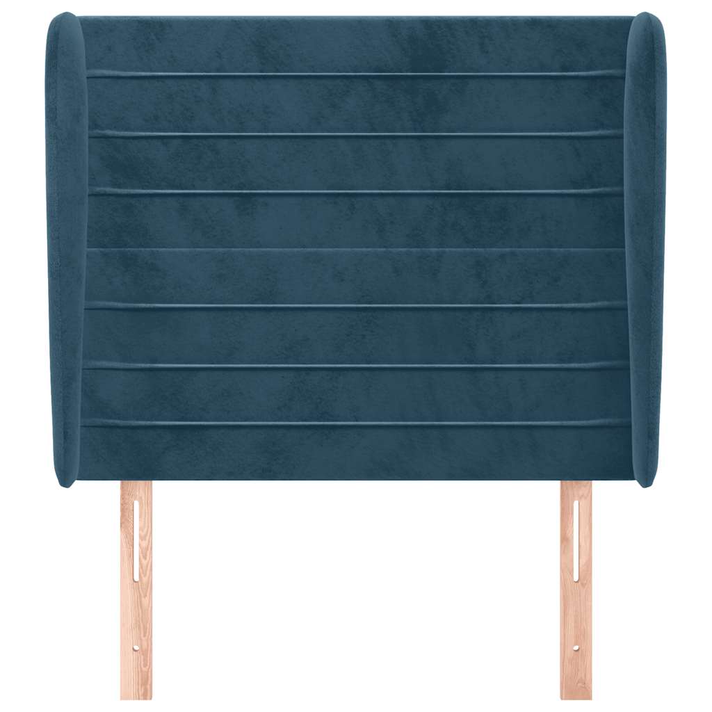 Tête de lit avec oreilles Bleu foncé 93x23x118/128 cm Velours - XIOS