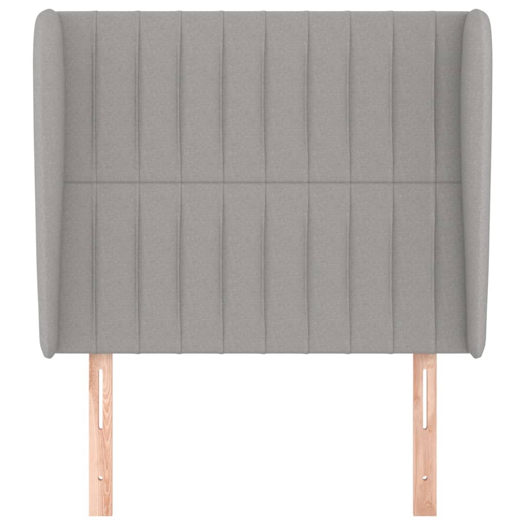 Tête de lit avec oreilles Gris clair 83x23x118/128 cm Tissu - XIOS