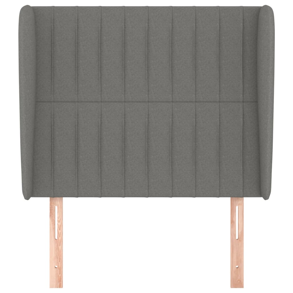 Tête de lit avec oreilles Gris foncé 83x23x118/128 cm Tissu - XIOS