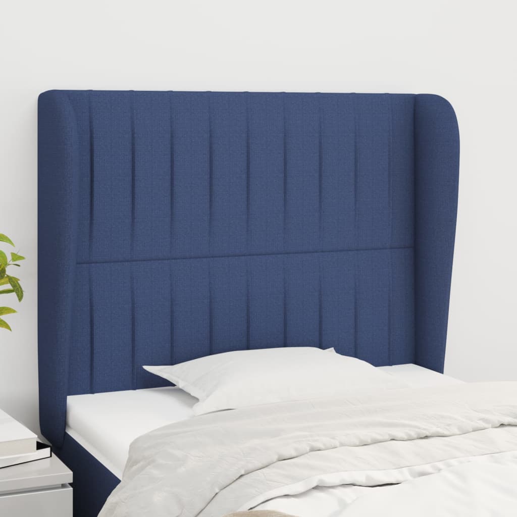 Tête de lit avec oreilles Bleu 83x23x118/128 cm Tissu - XIOS