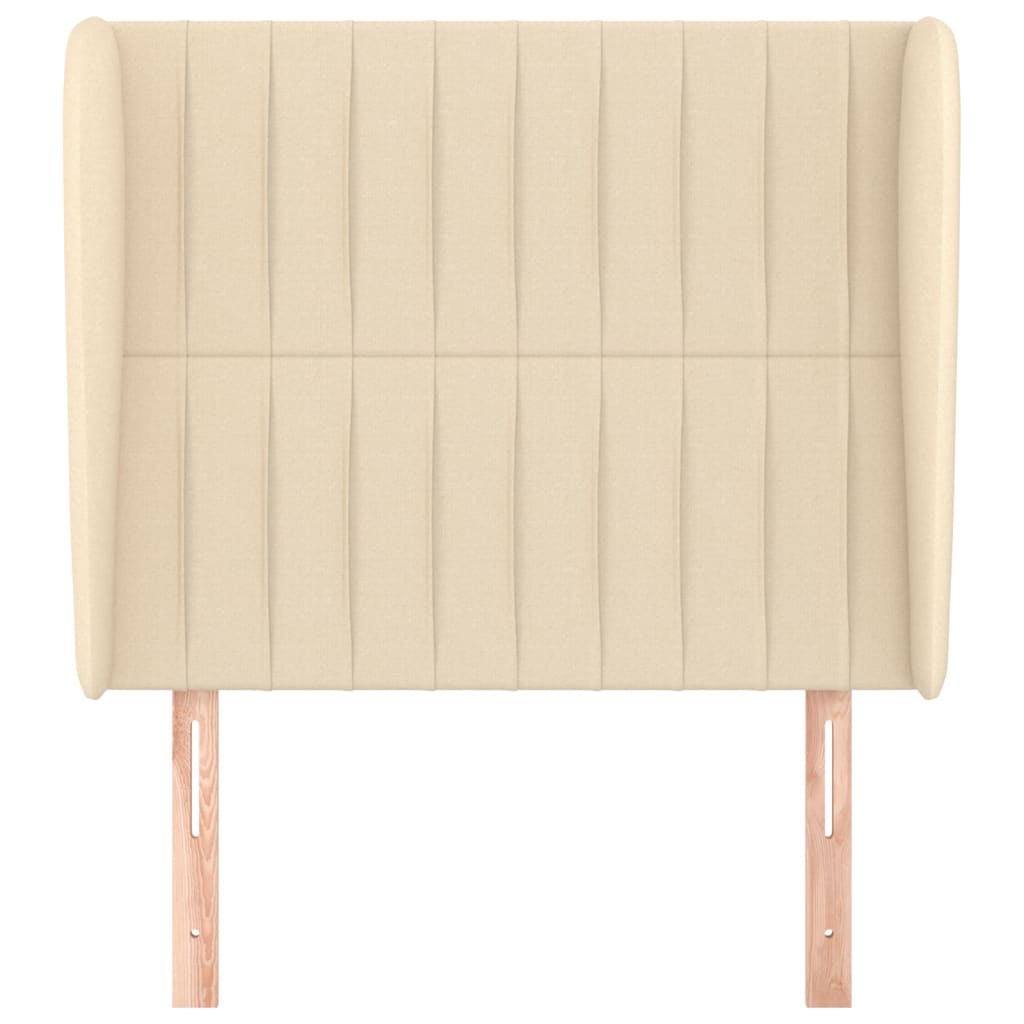 Tête de lit avec oreilles Crème 103x23x118/128 cm Tissu - XIOS