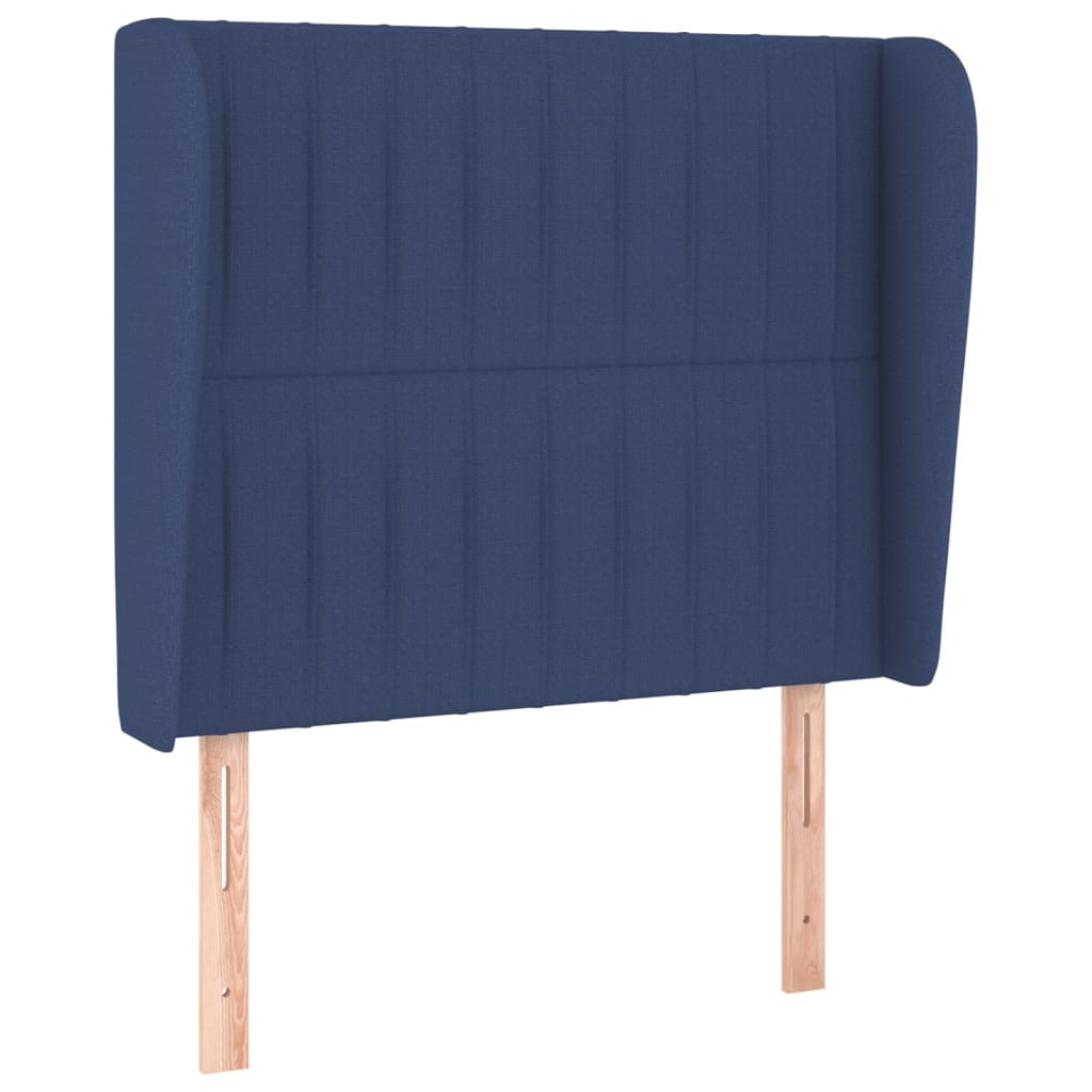 Tête de lit avec oreilles Bleu 103x23x118/128 cm Tissu - XIOS