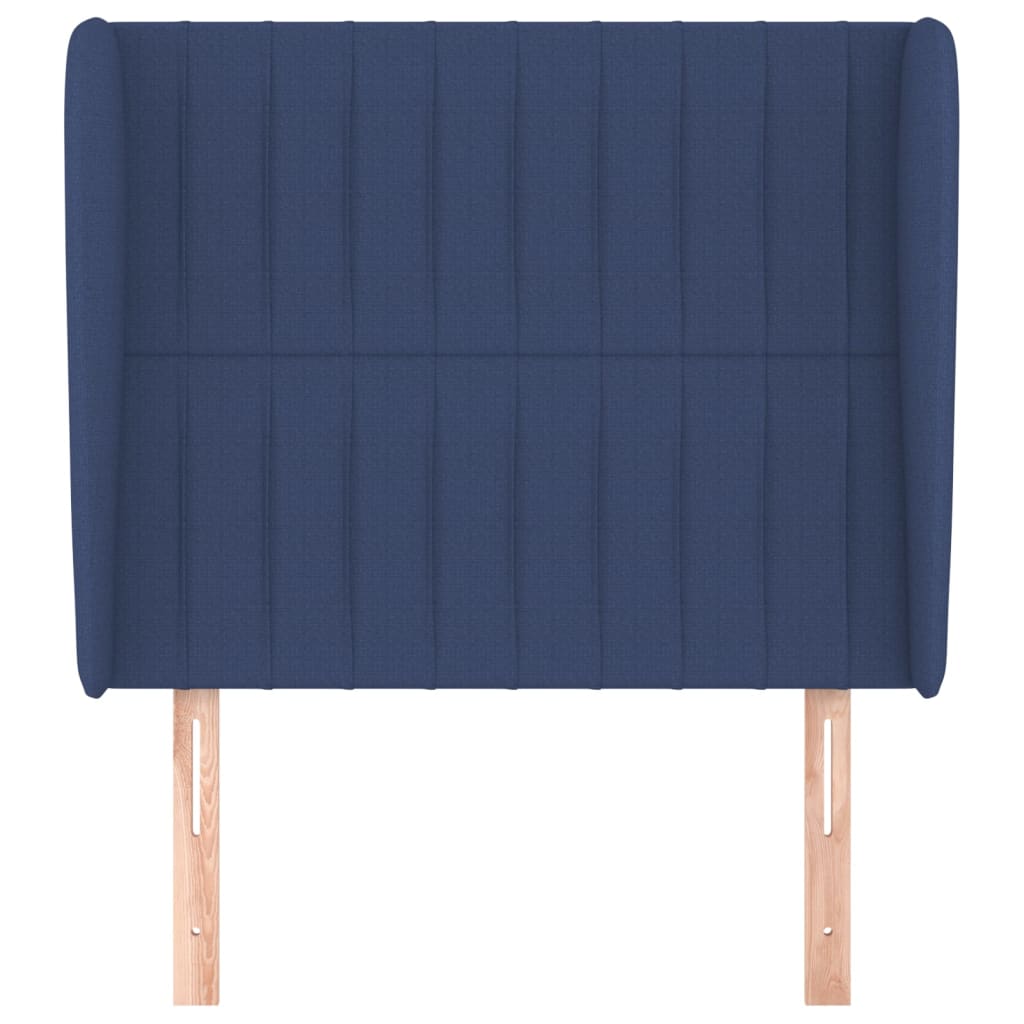 Tête de lit avec oreilles Bleu 103x23x118/128 cm Tissu - XIOS