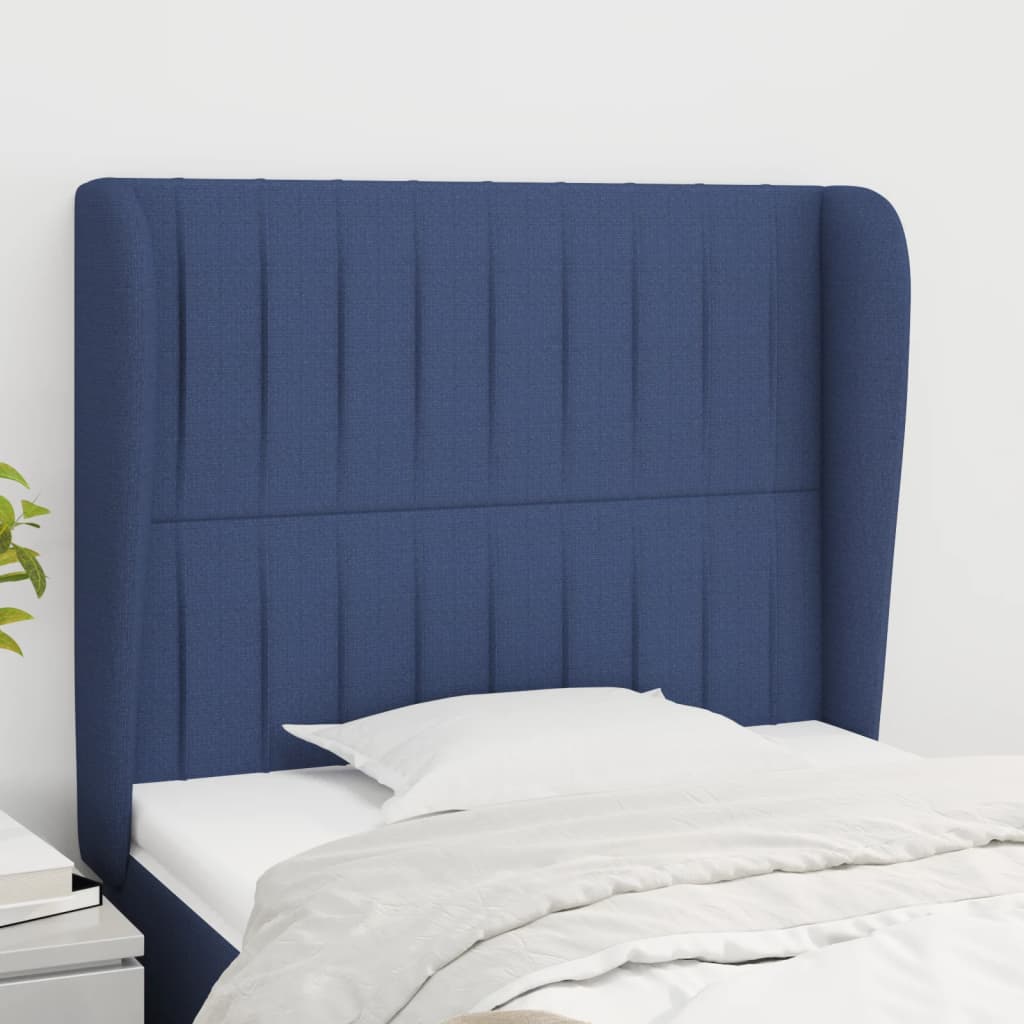 Tête de lit avec oreilles Bleu 103x23x118/128 cm Tissu - XIOS