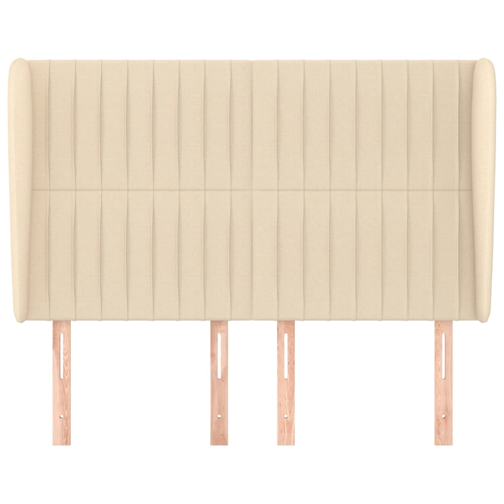 Tête de lit avec oreilles Crème 147x23x118/128 cm Tissu - XIOS