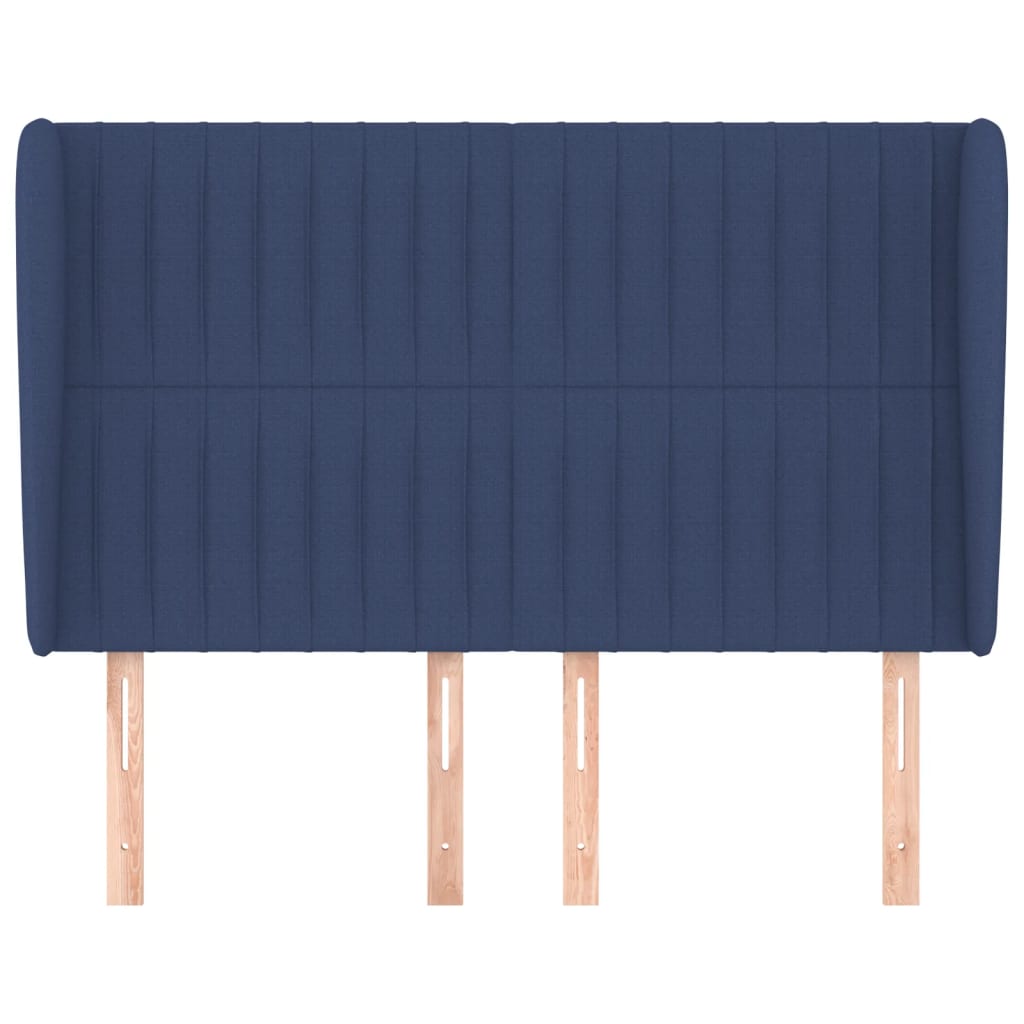 Tête de lit avec oreilles Bleu 147x23x118/128 cm Tissu - XIOS