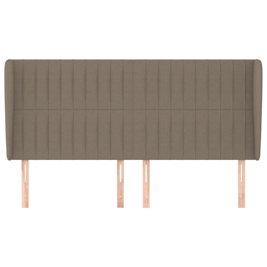 Tête de lit avec oreilles Taupe 203x23x118/128 cm Tissu - XIOS
