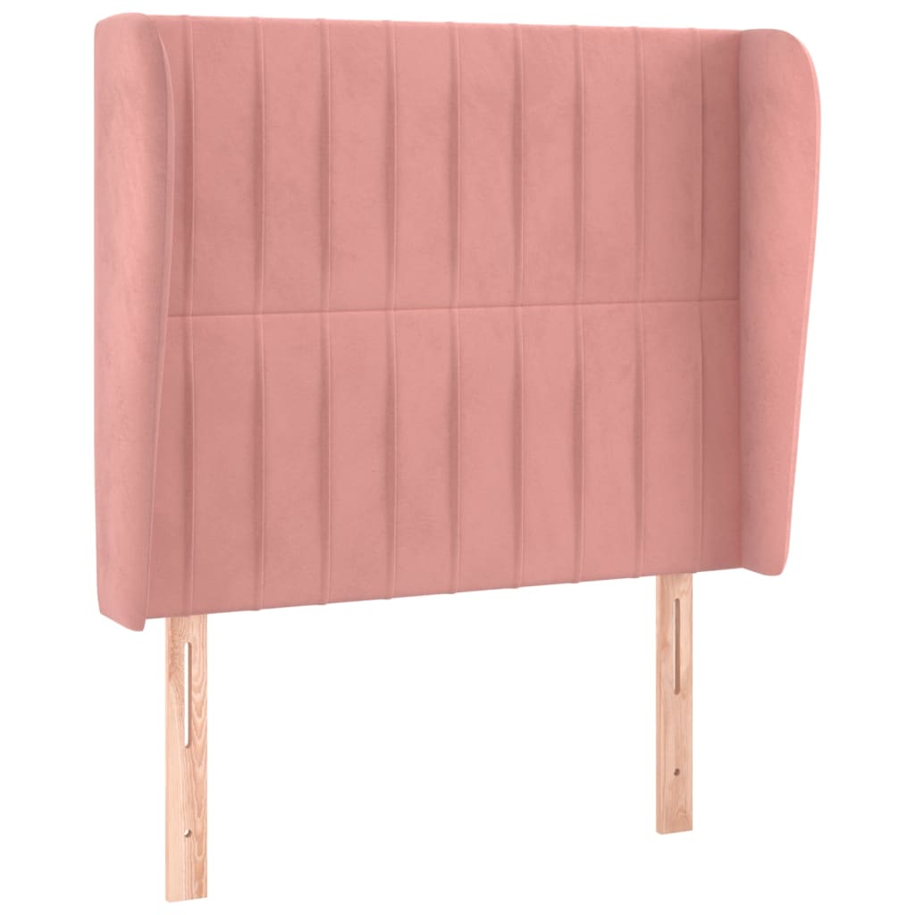 Tête de lit avec oreilles Rose 83x23x118/128 cm Velours - XIOS
