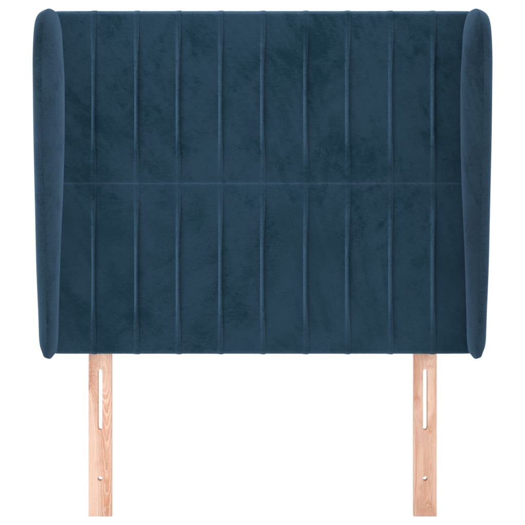 Tête de lit avec oreilles Bleu foncé 103x23x118/128 cm Velours - XIOS
