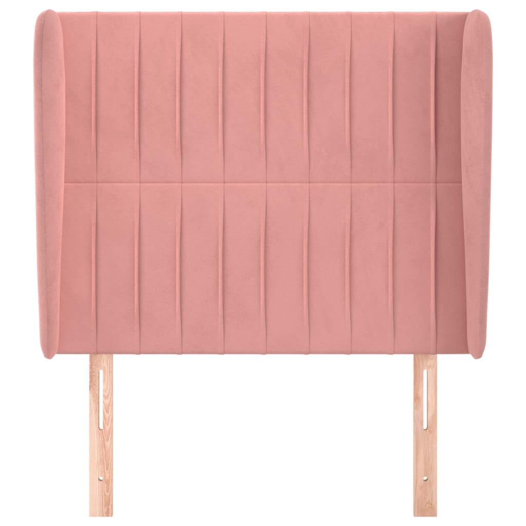 Tête de lit avec oreilles Rose 103x23x118/128 cm Velours - XIOS