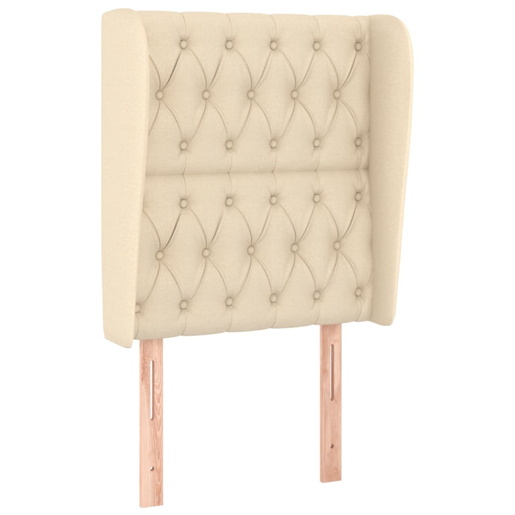 Tête de lit avec oreilles Crème 83x23x118/128 cm Tissu - XIOS