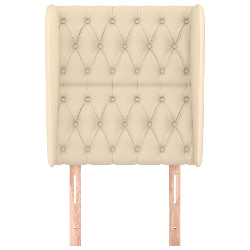 Tête de lit avec oreilles Crème 83x23x118/128 cm Tissu - XIOS
