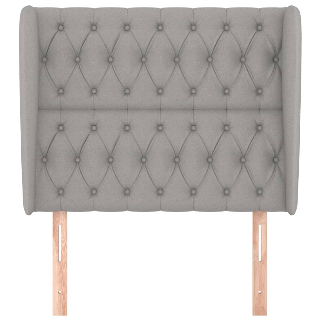 Tête de lit avec oreilles Gris clair 93x23x118/128 cm Tissu - XIOS