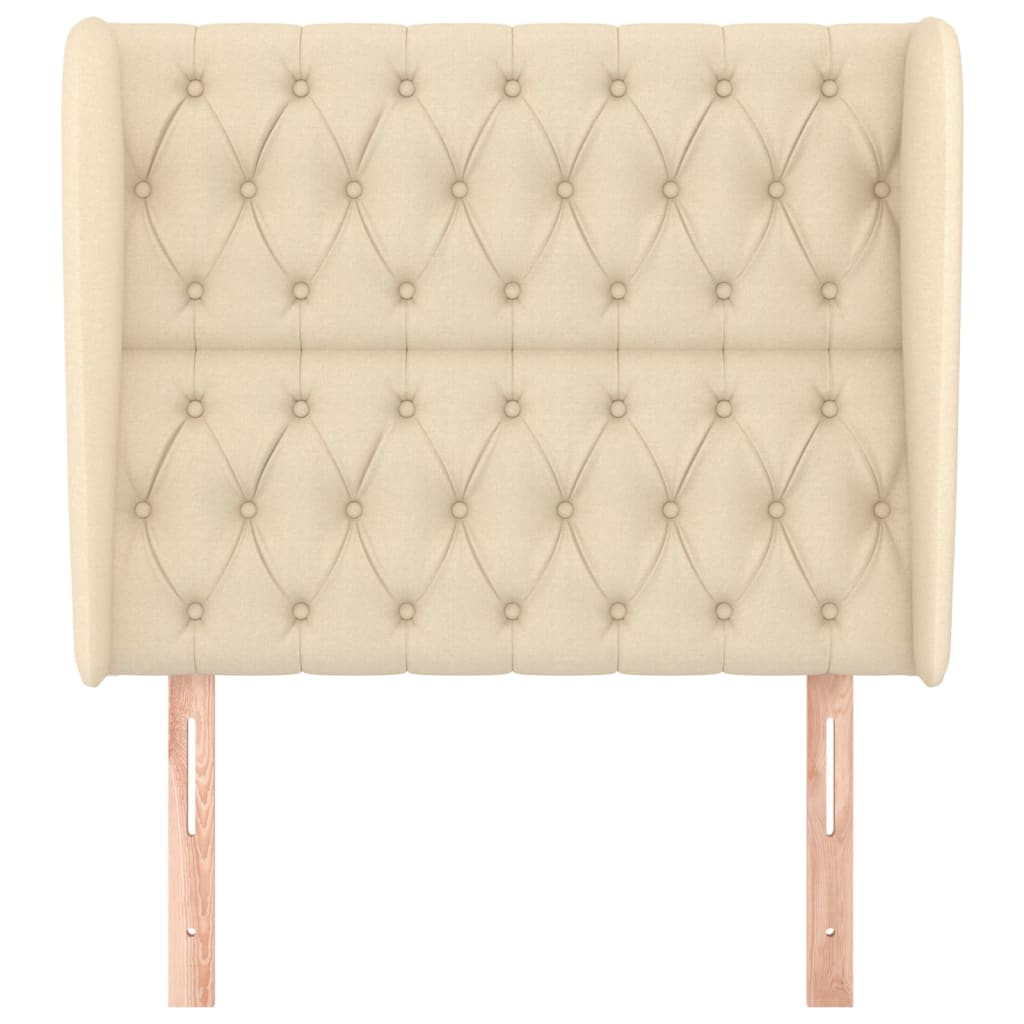 Tête de lit avec oreilles Crème 103x23x118/128 cm Tissu - XIOS