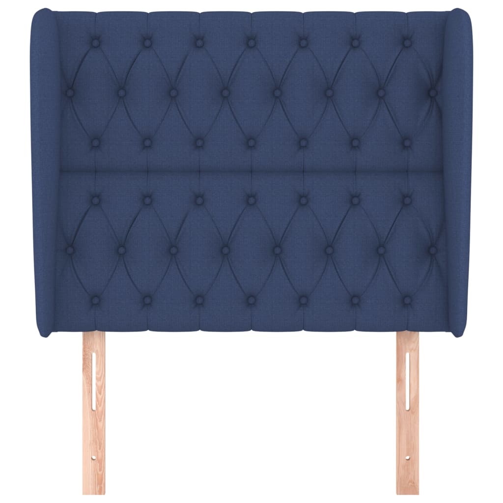 Tête de lit avec oreilles Bleu 103x23x118/128 cm Tissu - XIOS