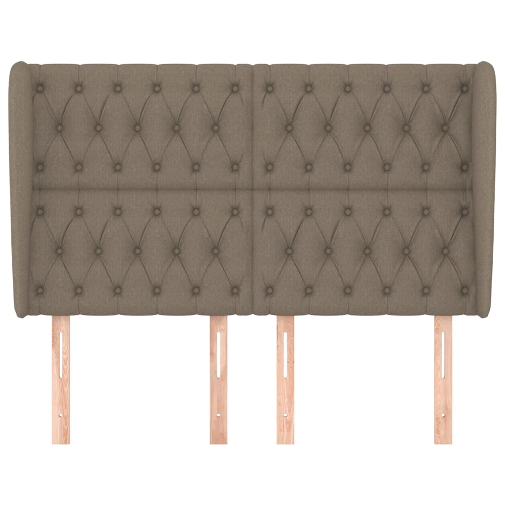 Tête de lit avec oreilles Taupe 147x23x118/128 cm Tissu - XIOS