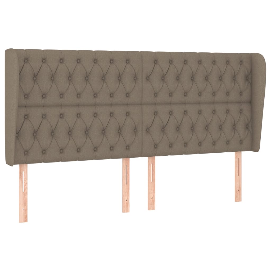 Tête de lit avec oreilles Taupe 203x23x118/128 cm Tissu - XIOS