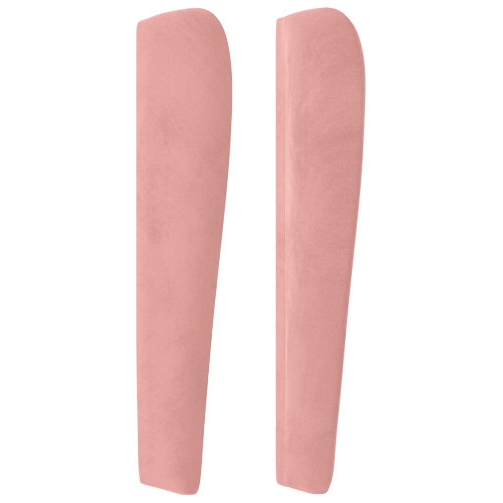 Tête de lit avec oreilles Rose 103x23x118/128 cm Velours - XIOS