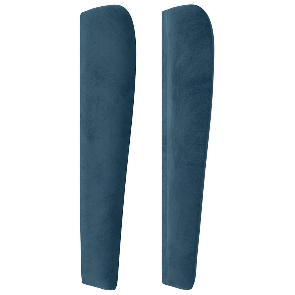 Tête de lit avec oreilles Bleu foncé 147x23x118/128 cm Velours - XIOS