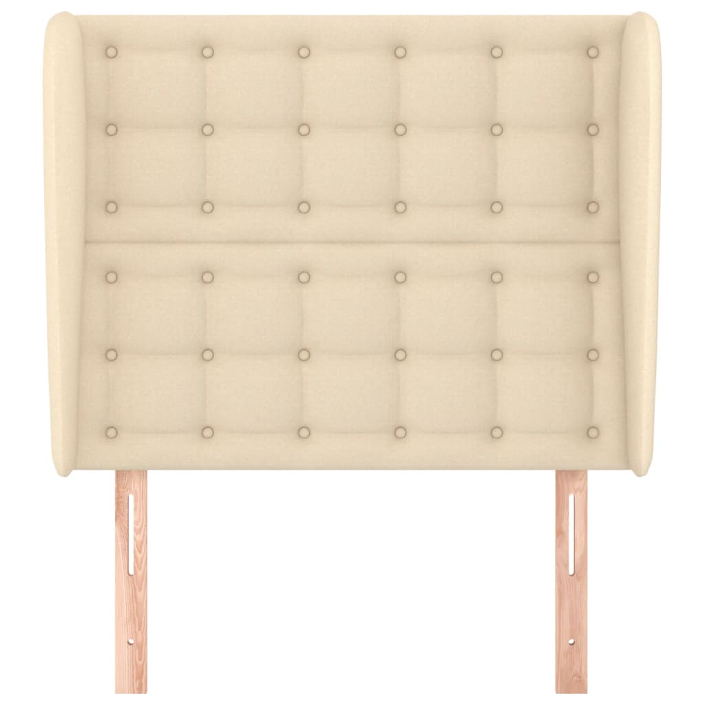 Tête de lit avec oreilles Crème 83x23x118/128 cm Tissu - XIOS