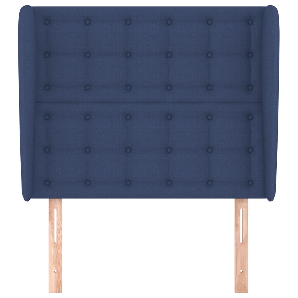 Tête de lit avec oreilles Bleu 93x23x118/128 cm Tissu - XIOS