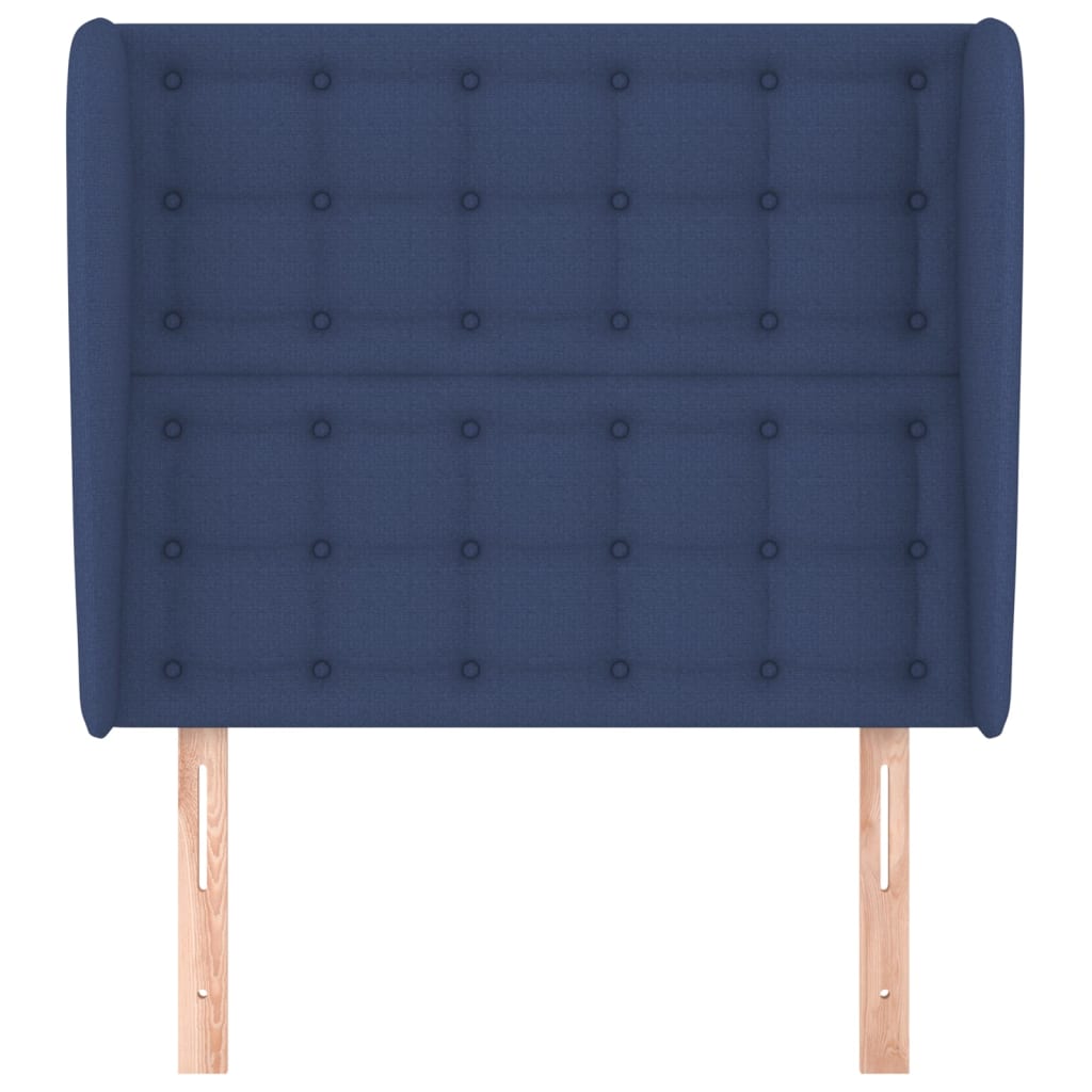 Tête de lit avec oreilles Bleu 103x23x118/128 cm Tissu - XIOS