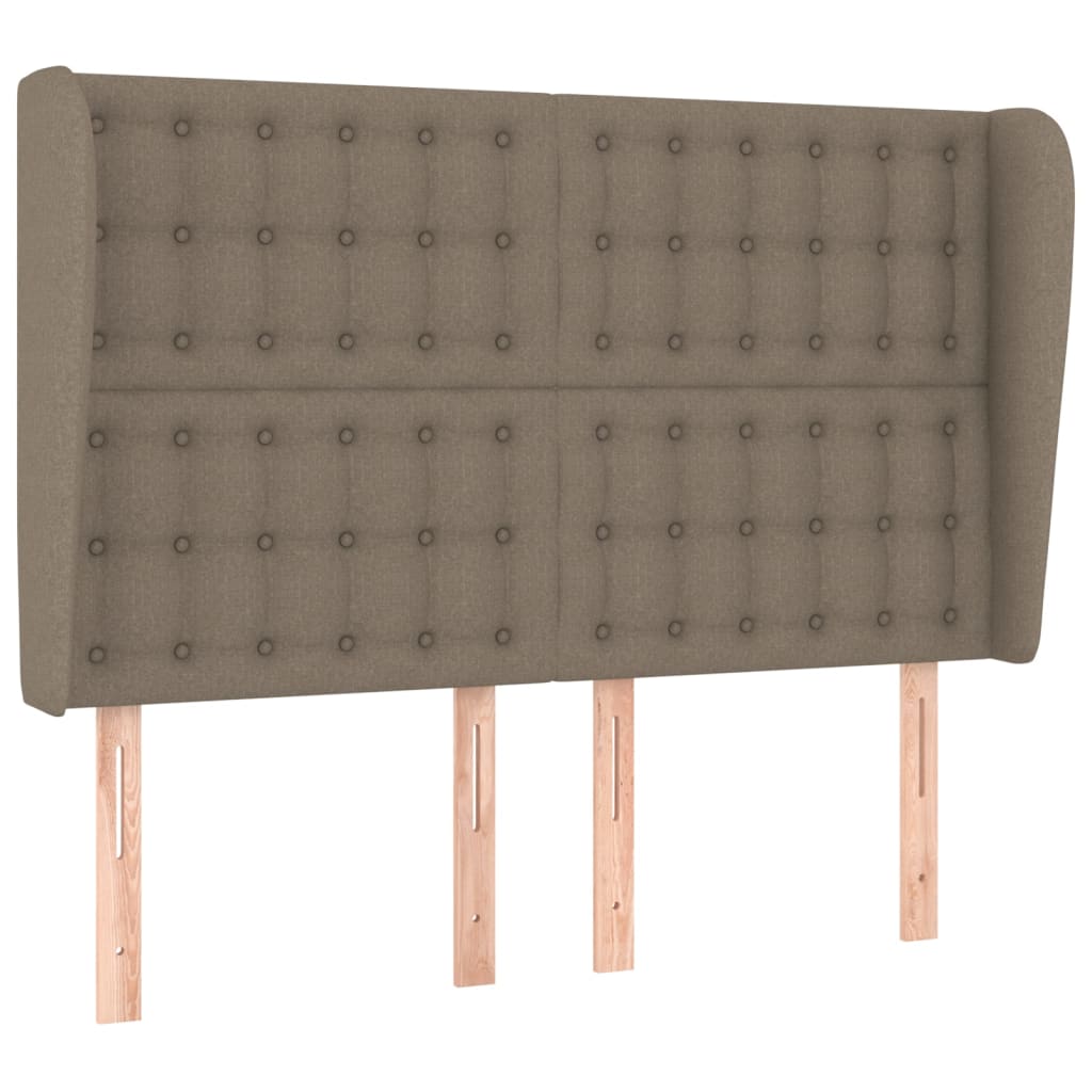 Tête de lit avec oreilles Taupe 147x23x118/128 cm Tissu - XIOS