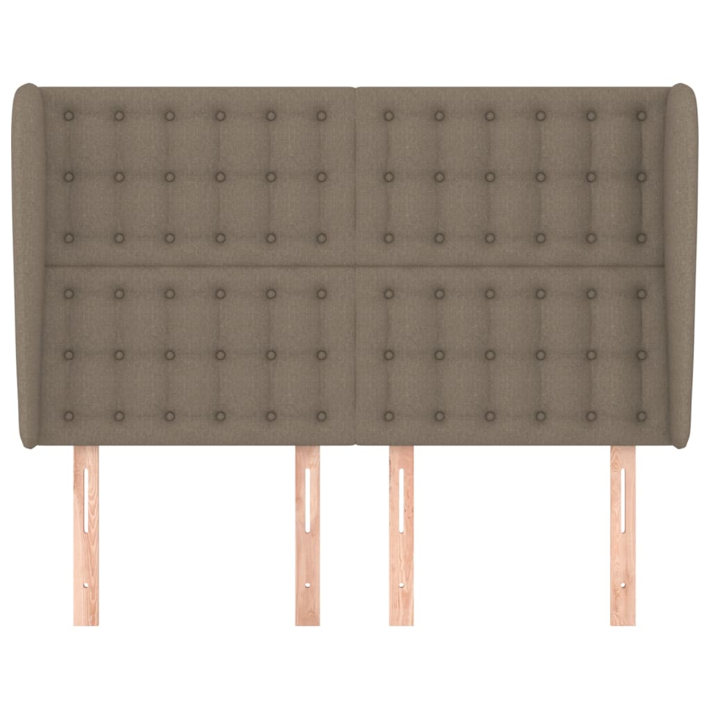 Tête de lit avec oreilles Taupe 147x23x118/128 cm Tissu - XIOS