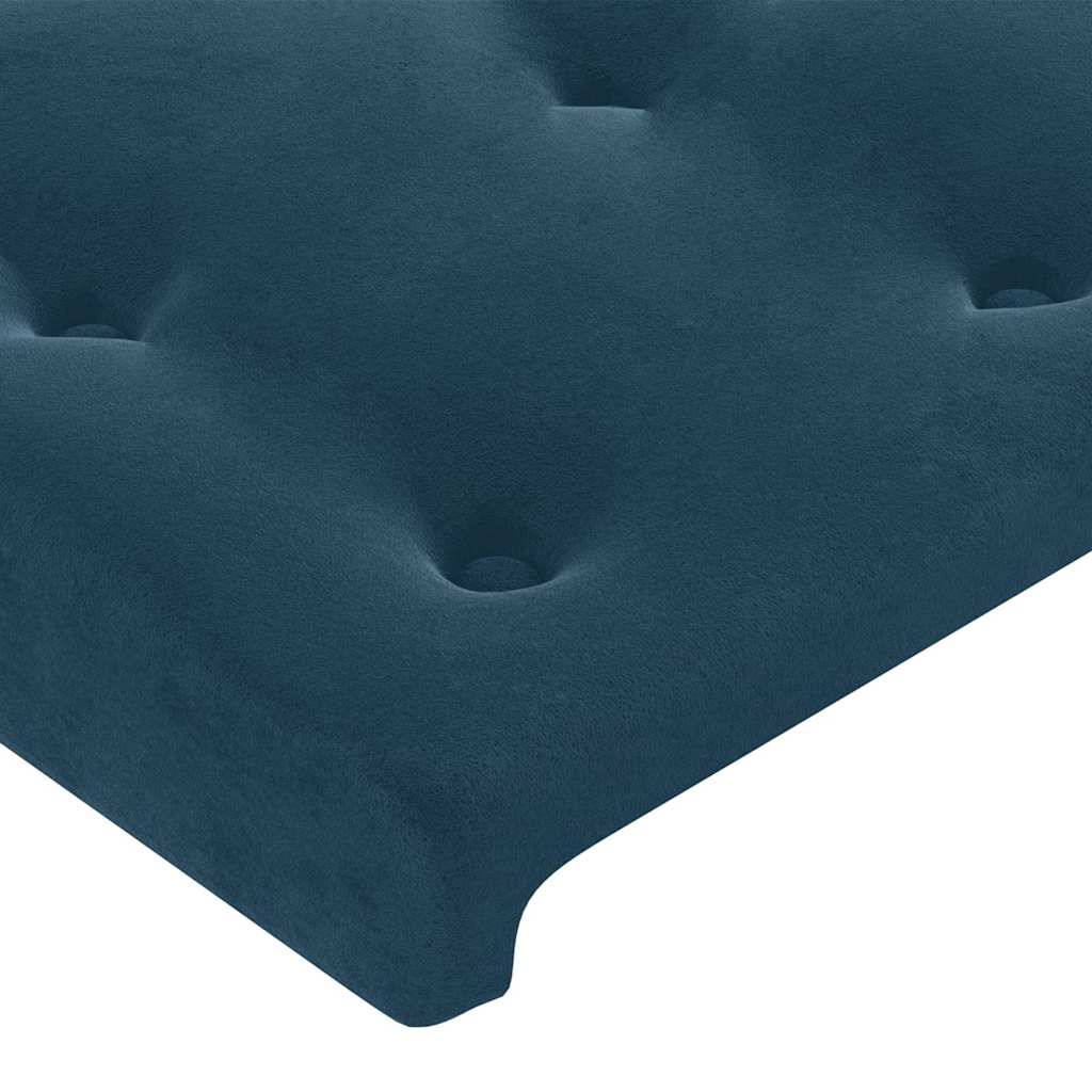 Tête de lit avec oreilles Bleu foncé 103x23x118/128 cm Velours - XIOS