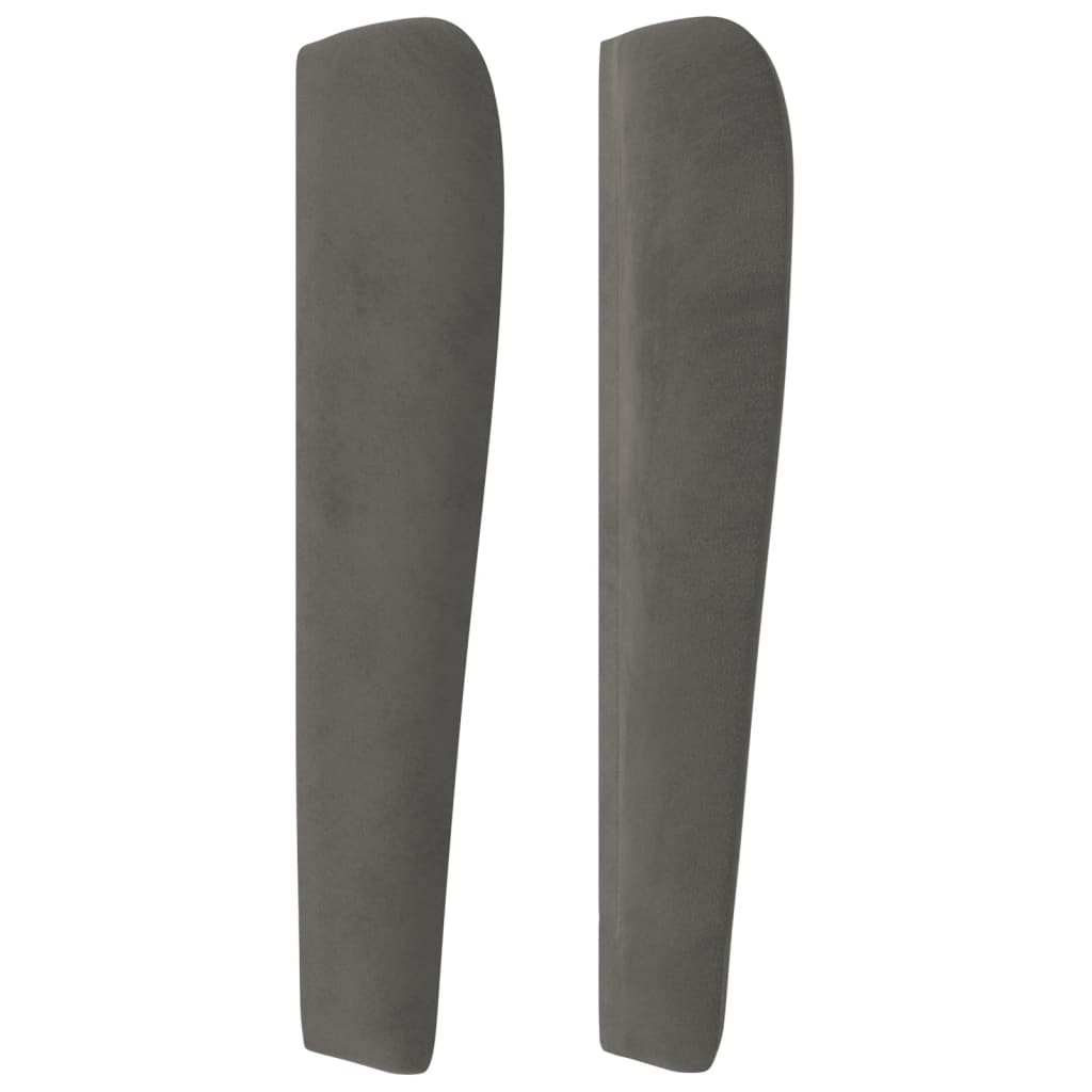 Tête de lit avec oreilles Gris foncé 183x23x118/128 cm Velours - XIOS