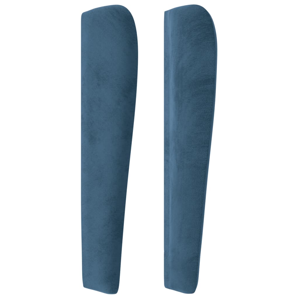 Tête de lit avec oreilles Bleu foncé 203x23x118/128 cm Velours - XIOS
