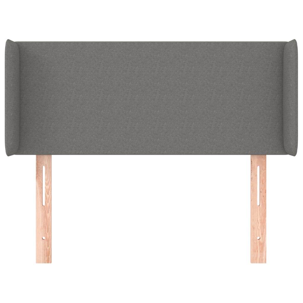 Tête de lit avec oreilles Gris foncé 83x16x78/88 cm Tissu - XIOS