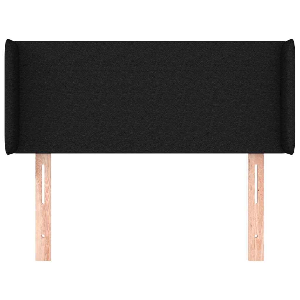 Tête de lit avec oreilles Noir 103x16x78/88 cm Tissu - XIOS