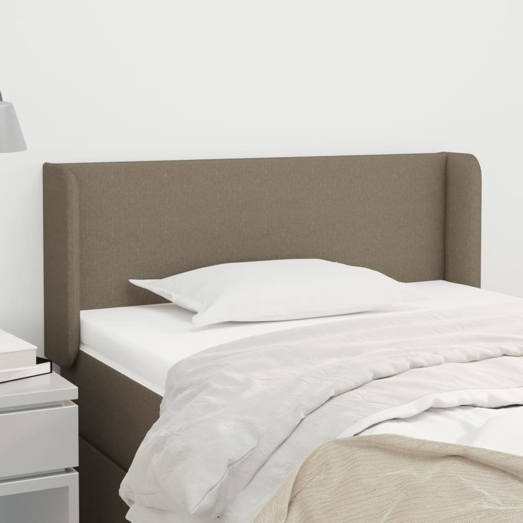 Tête de lit avec oreilles Taupe 103x16x78/88 cm Tissu - XIOS