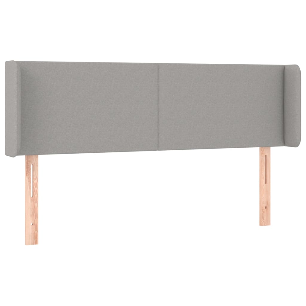 Tête de lit avec oreilles Gris clair 147x16x78/88 cm Tissu - XIOS