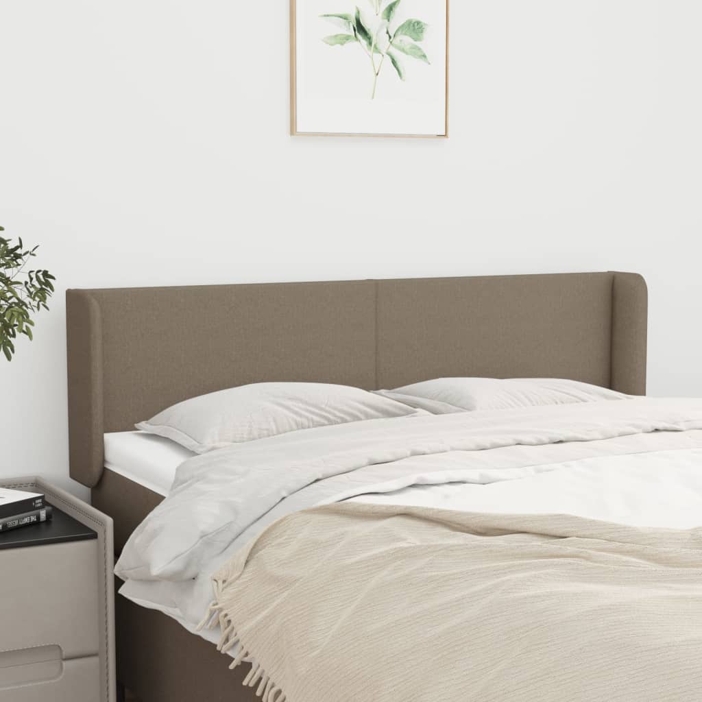 Tête de lit avec oreilles Taupe 147x16x78/88 cm Tissu - XIOS