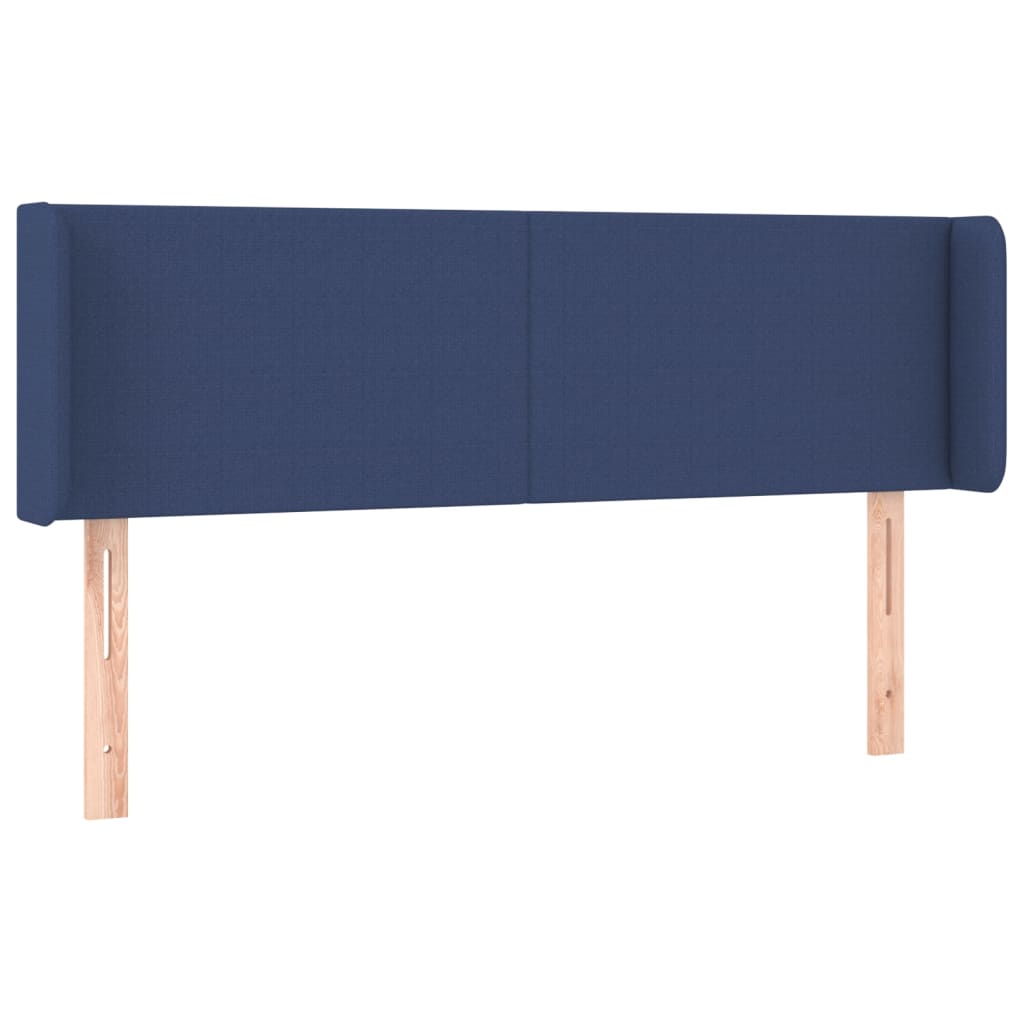 Tête de lit avec oreilles Bleu 147x16x78/88 cm Tissu - XIOS