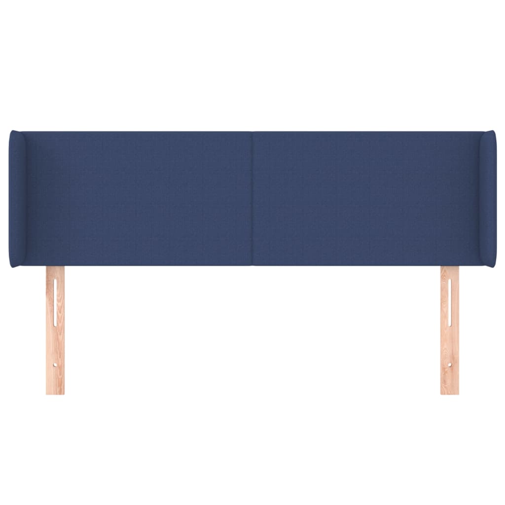 Tête de lit avec oreilles Bleu 147x16x78/88 cm Tissu - XIOS