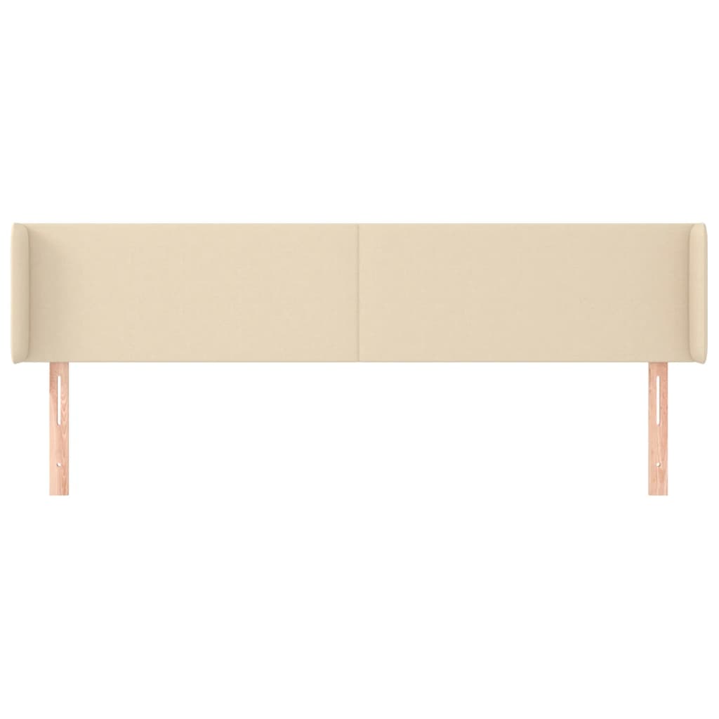 Tête de lit avec oreilles Crème 163x16x78/88 cm Tissu - XIOS