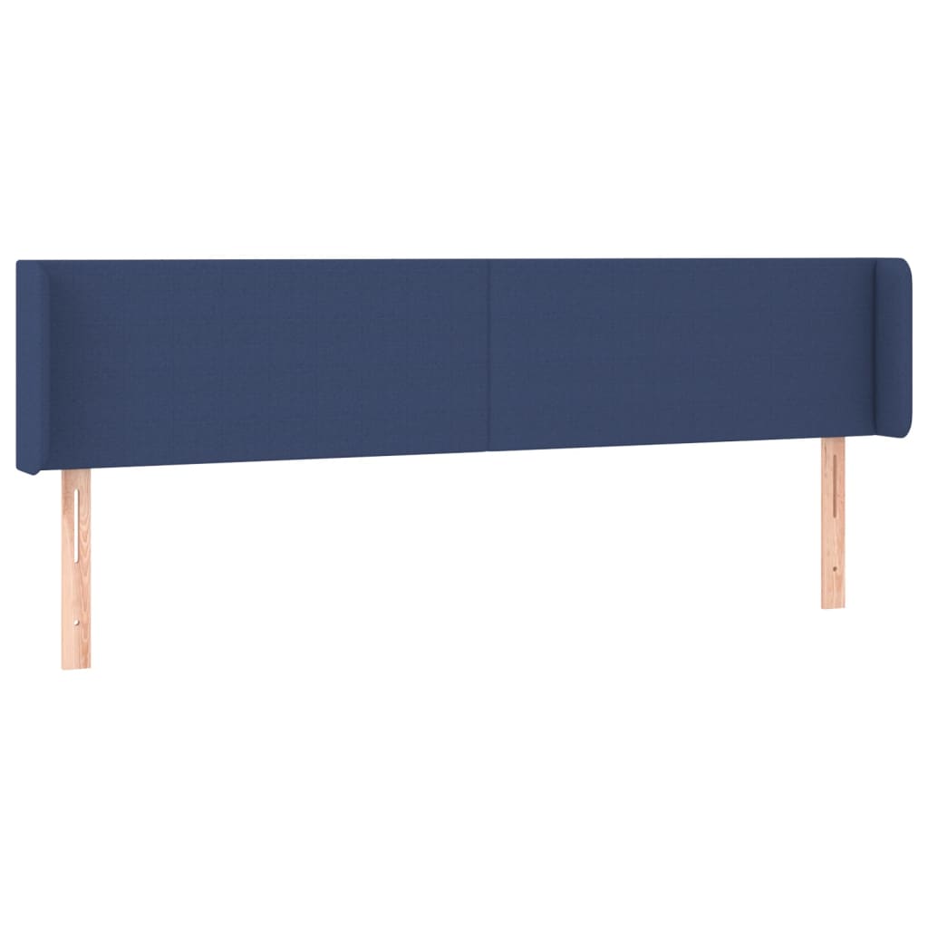 Tête de lit avec oreilles Bleu 163x16x78/88 cm Tissu - XIOS