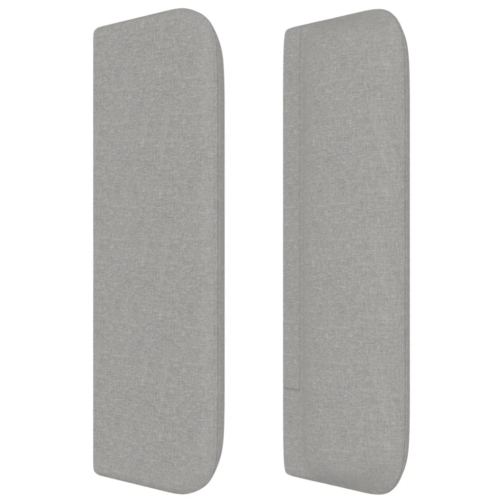 Tête de lit avec oreilles Gris clair 183x16x78/88 cm Tissu - XIOS