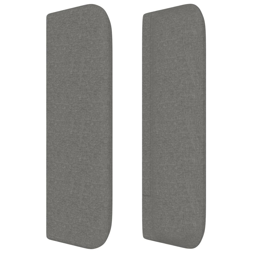 Tête de lit avec oreilles Gris foncé 183x16x78/88 cm Tissu - XIOS