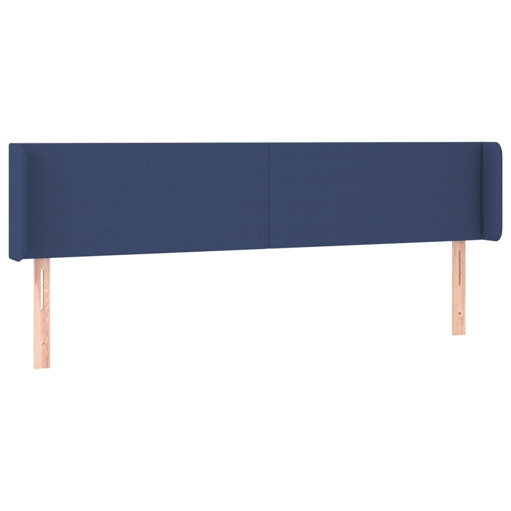Tête de lit avec oreilles Bleu 183x16x78/88 cm Tissu - XIOS