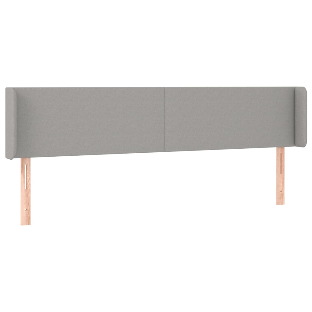 Tête de lit avec oreilles Gris clair 203x16x78/88 cm Tissu - XIOS