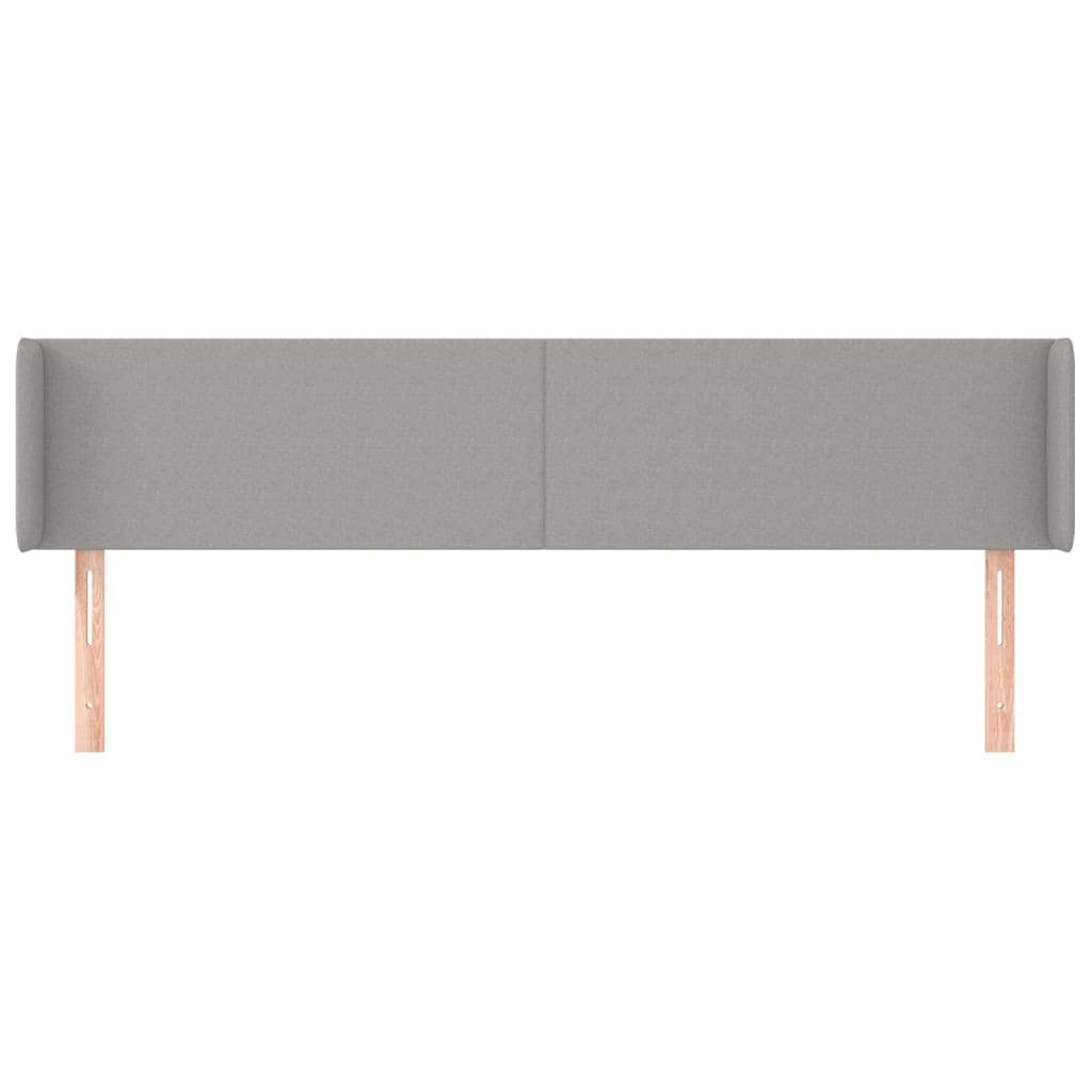 Tête de lit avec oreilles Gris clair 203x16x78/88 cm Tissu - XIOS