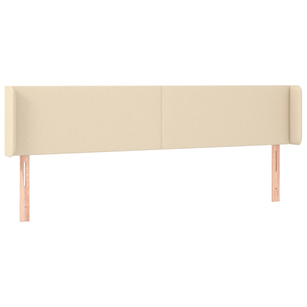 Tête de lit avec oreilles Crème 203x16x78/88 cm Tissu - XIOS