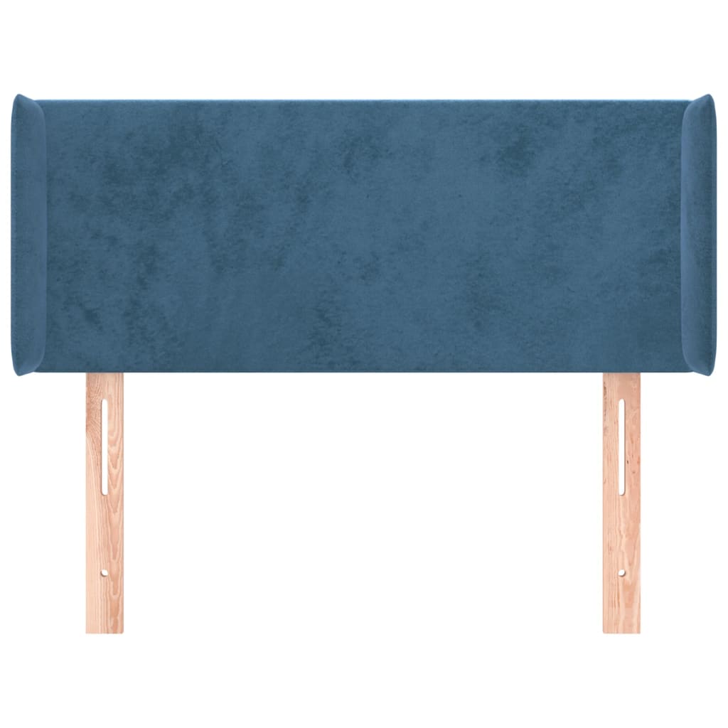 Tête de lit avec oreilles Bleu Foncé 83x16x78/88 cm Velours - XIOS