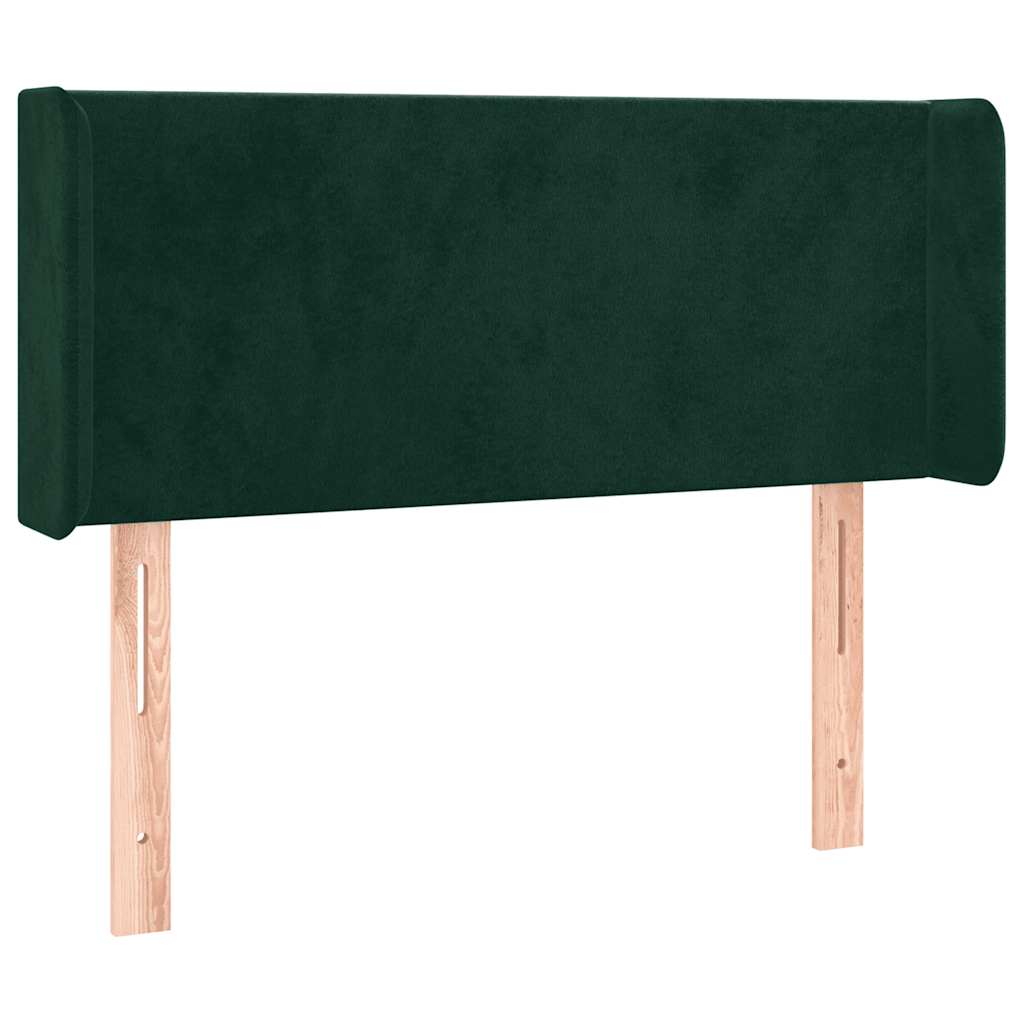 Tête de lit avec oreilles Vert foncé 93x16x78/88 cm Velours - XIOS