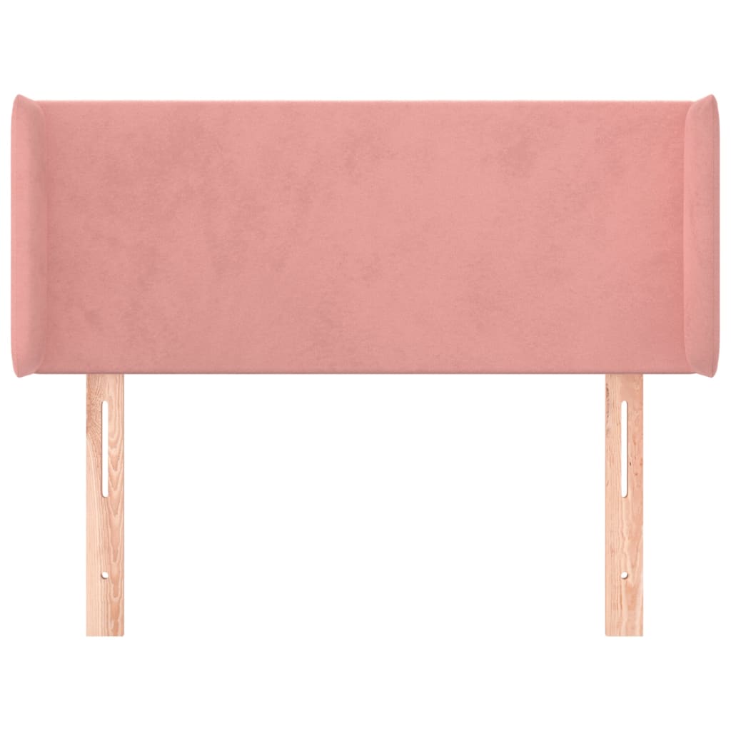Tête de lit avec oreilles Rose 93x16x78/88 cm Velours - XIOS