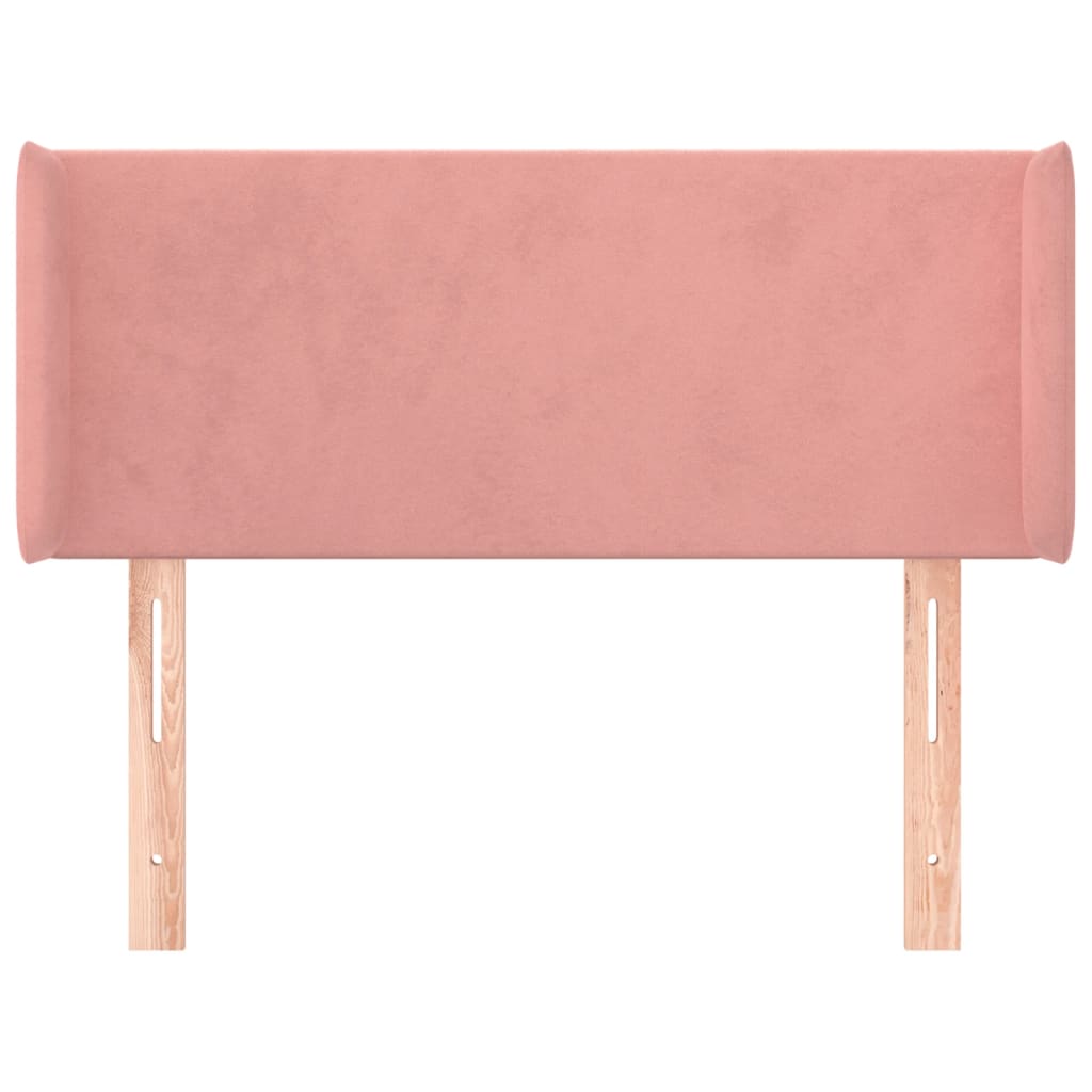Tête de lit avec oreilles Rose 103x16x78/88 cm Velours - XIOS
